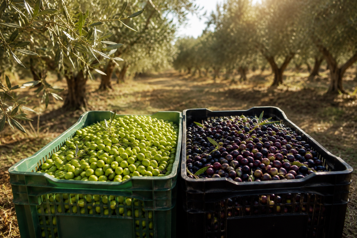 Aceituna verde vs. aceituna madura: ¿qué cambia en el aceite?